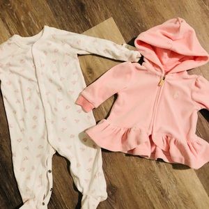 Ralph Lauren footed onesie and velour jacket